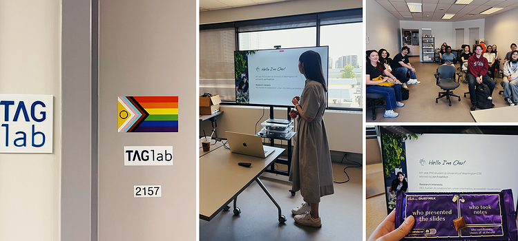 Chu Li giving a talk at the TAG Lab