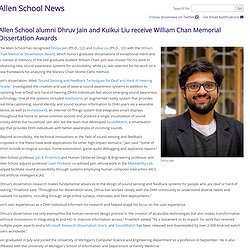 A screenshot of the Allen School news story showing a picture of Dhruv