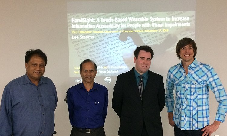 Lee Stearns and his dissertation committee (missing: Leah Findlater)