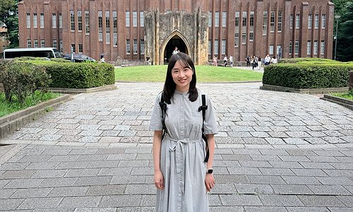 Chu Li standing in front of U Tokyo