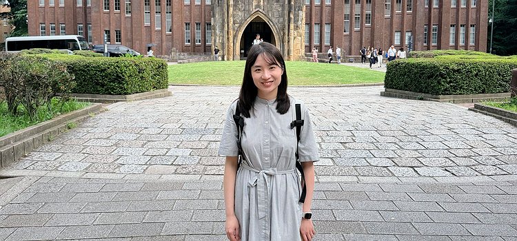 Chu Li standing in front of U Tokyo