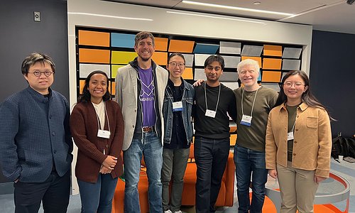 A lab photo showing Makeability Lab members at the ASSETS hotel