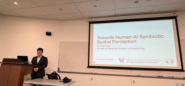 Xia Su giving his Generals Exam talk