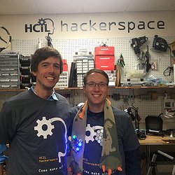 Professor Bjoern Hartmann visiting the HCIL Hackerspace on his CS Distinguished Lecture visit to UMD.