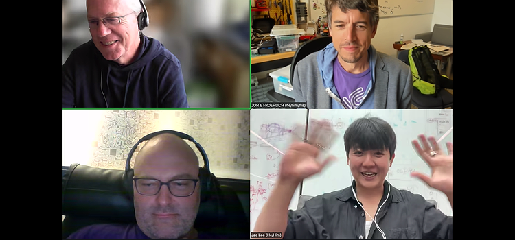 Jae on Zoom with his committee