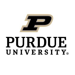 Purdue's logo (giant P with "Purdue University")