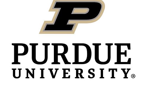 Purdue's logo (giant P with "Purdue University")