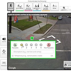 A screenshot of a user labeling a curb ramp in Project Sidewalk