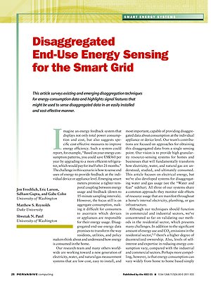 Thumbnail for: Disaggregated End-Use Energy Sensing for the Smart Grid