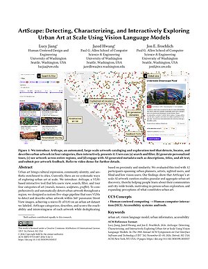 Thumbnail for: ArtScape: Detecting, Characterizing, and Interactively Exploring Urban Art at Scale Using Vision Language Models