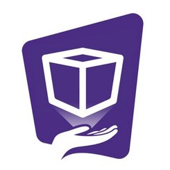The UW Reality Lab logo has an illustrated white hand holding up a virtual 3D cube with a trapezoidal purple background
