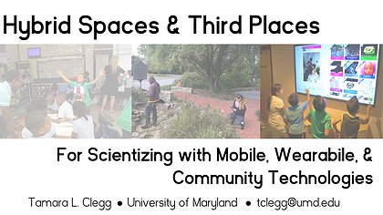 Slide preview for: Hybrid Spaces and Third Places for Scientizing with Mobile, Wearable, and Community Technologies