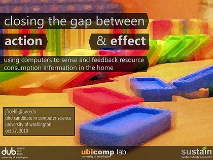Slide preview for: Closing the Gap Between Action and Effect: Using Computers to Sense and Feedback Resource Consumption Information in the Home