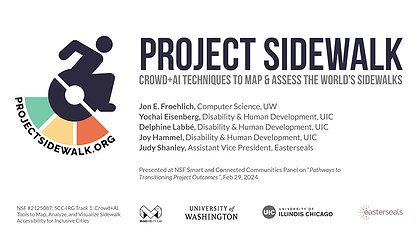 Slide preview for: Project Sidewalk: Crowd+AI Techniques to Map & Assess the World's Sidewalks
