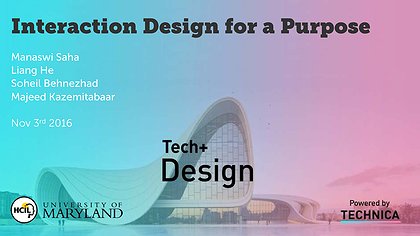 Slide preview for: Tech+Design: Interaction Design for a Purpose