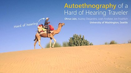 Slide preview for: Autoethnography of a Hard of Hearing Traveler