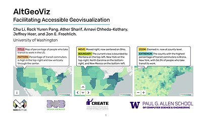 Slide preview for: AltGeoViz: Facilitating Accessible Geovisualization