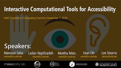 Slide preview for: Interactive Computational Tools for Accessibility