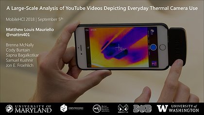 Slide preview for: A Large-Scale Analysis of YouTube Videos Depicting Everyday Thermal Camera Use