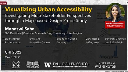 Slide preview for: Visualizing Urban Accessibility: Investigating Multi-Stakeholder Perspectives through a Map-based Design Probe Study